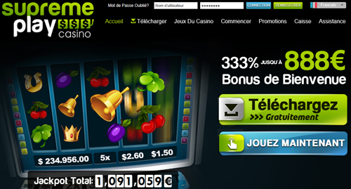 Lobby du Supremeplay casino